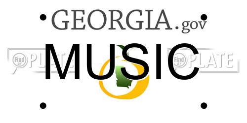 MUSIC Georgia License Plate