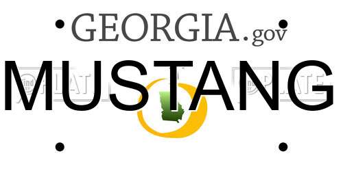 MUSTANG Georgia License Plate