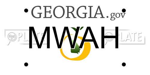 MWAH Georgia License Plate