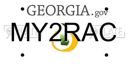 MY2RAC Georgia License Plate