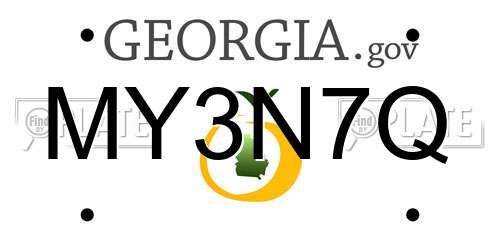 MY3N7Q Georgia License Plate