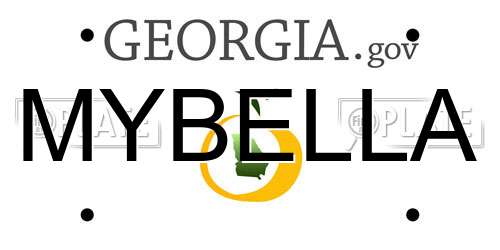 MYBELLA Georgia License Plate