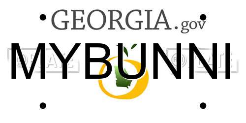 MYBUNNI Georgia License Plate