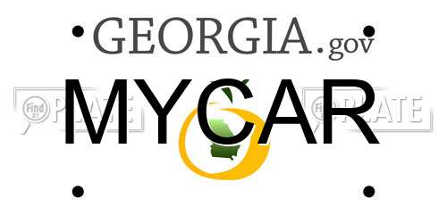 MYCAR Georgia License Plate