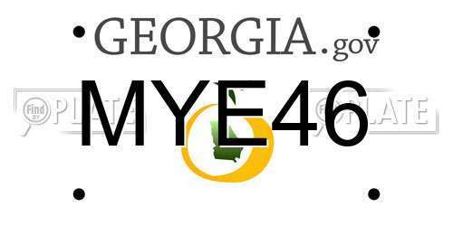 MYE46 Georgia License Plate