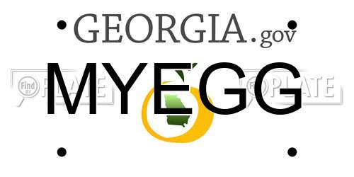 MYEGG Georgia License Plate