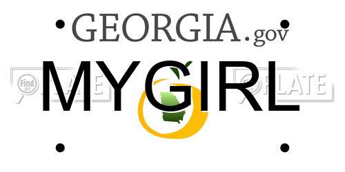 MYGIRL Georgia License Plate
