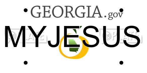 MYJESUS Georgia License Plate