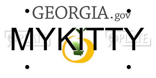 MYKITTY Georgia License Plate