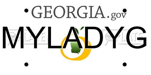 MYLADYG Georgia License Plate