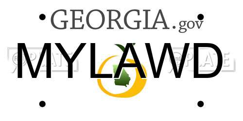 MYLAWD Georgia License Plate