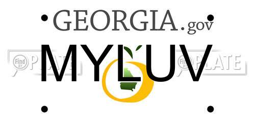 MYLUV Georgia License Plate