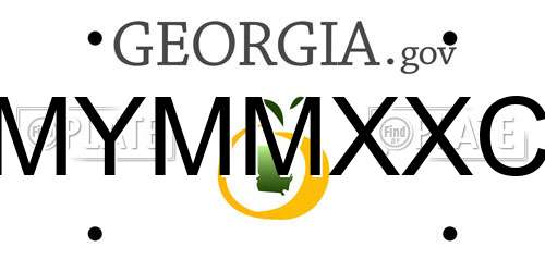 MYMMXXC Georgia License Plate