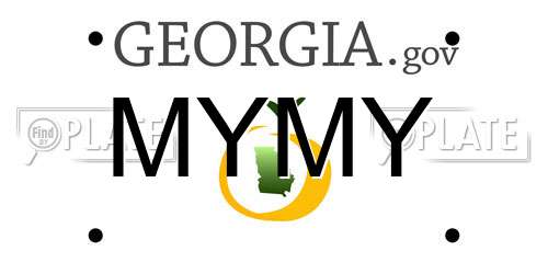 MYMY Georgia License Plate