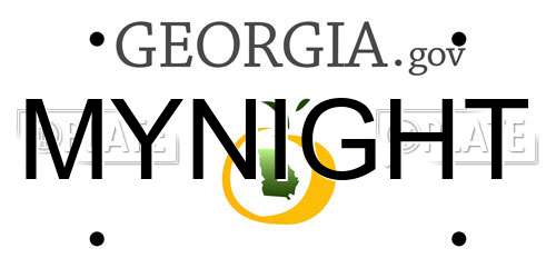 MYNIGHT Georgia License Plate