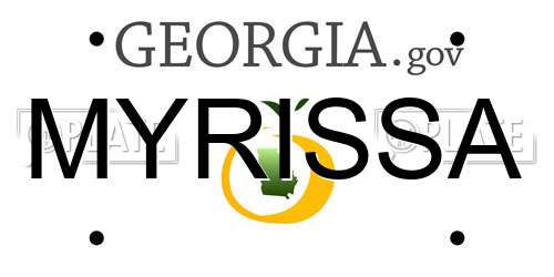 MYRISSA Georgia License Plate