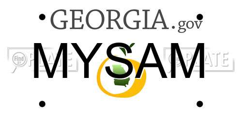 MYSAM Georgia License Plate