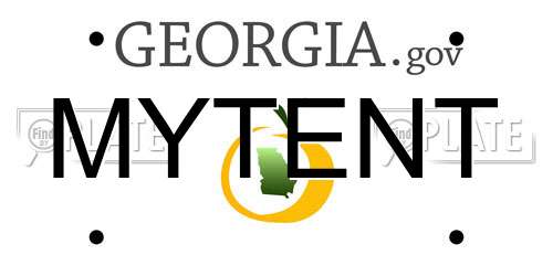 MYTENT Georgia License Plate