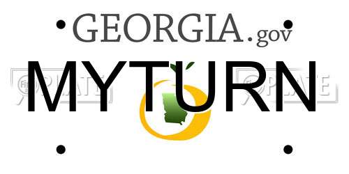 MYTURN Georgia License Plate