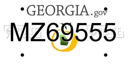 MZ69555 Georgia License Plate