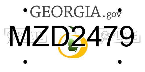 MZD2479 Georgia License Plate
