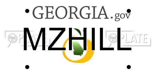 MZHILL Georgia License Plate