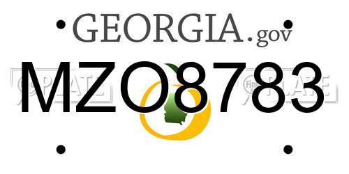 MZO8783 Georgia License Plate