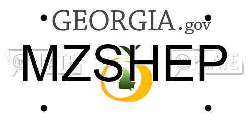 MZSHEP Georgia License Plate