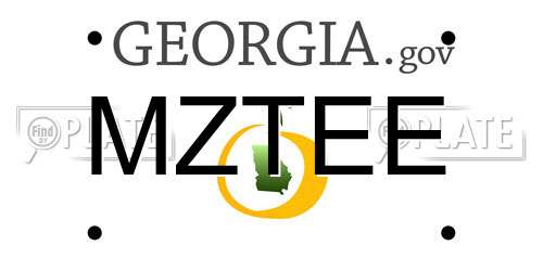 MZTEE Georgia License Plate
