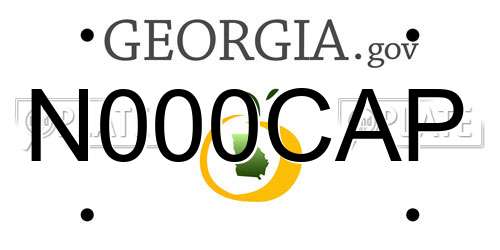 N000CAP Georgia License Plate