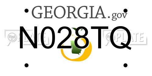 N028TQ Georgia License Plate
