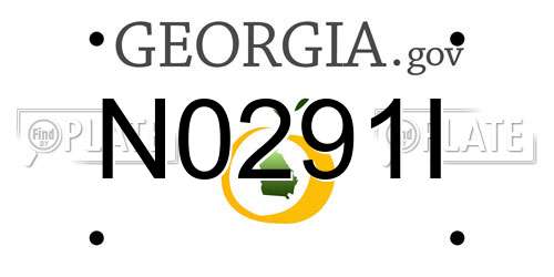 N0291I Georgia License Plate