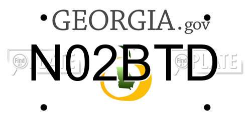 N02BTD Georgia License Plate