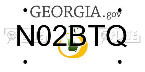 N02BTQ Georgia License Plate