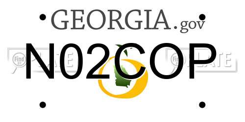 N02COP Georgia License Plate