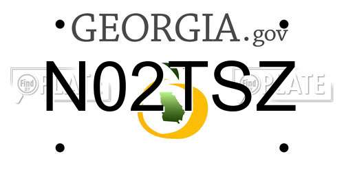 N02TSZ Georgia License Plate