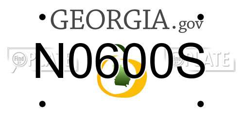 N0600S Georgia License Plate