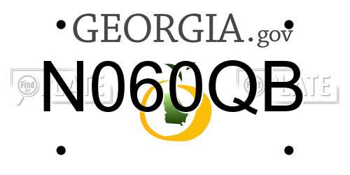 N060QB Georgia License Plate