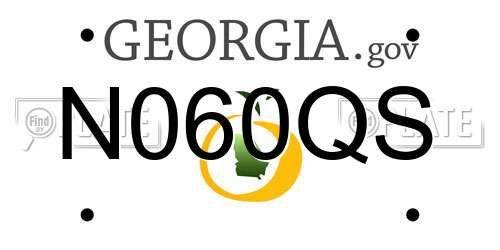 N060QS Georgia License Plate