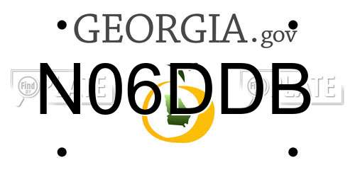 N06DDB Georgia License Plate