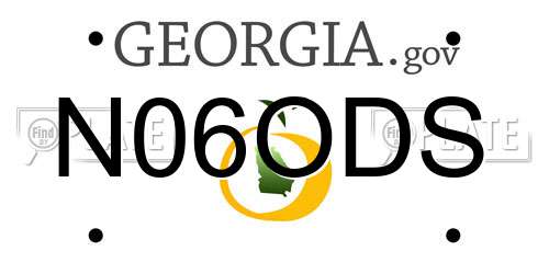 N06ODS Georgia License Plate