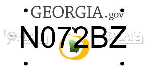 N072BZ Georgia License Plate