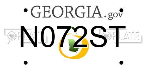 N072ST Georgia License Plate