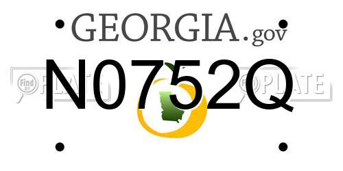 N0752Q Georgia License Plate