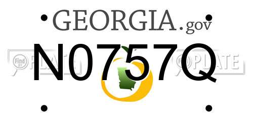 N0757Q Georgia License Plate