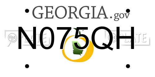 N075QH Georgia License Plate