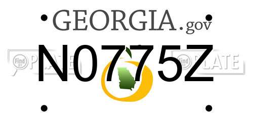 N0775Z Georgia License Plate
