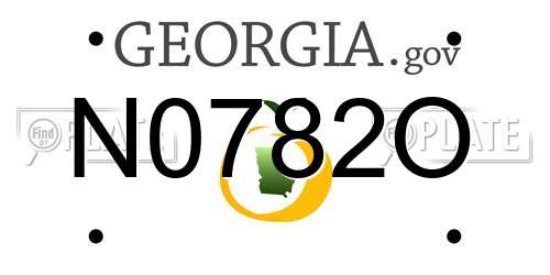 N0782O Georgia License Plate