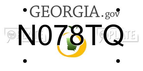 N078TQ Georgia License Plate