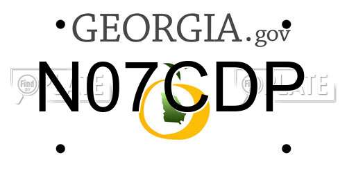 N07CDP Georgia License Plate